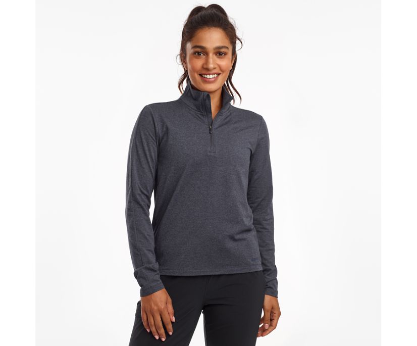 Women\'s Saucony Sunday 1/4 Zip Jackets Blue | Singapore 341EBCX